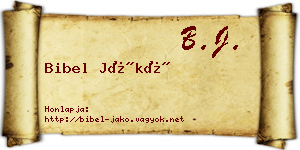 Bibel Jákó névjegykártya